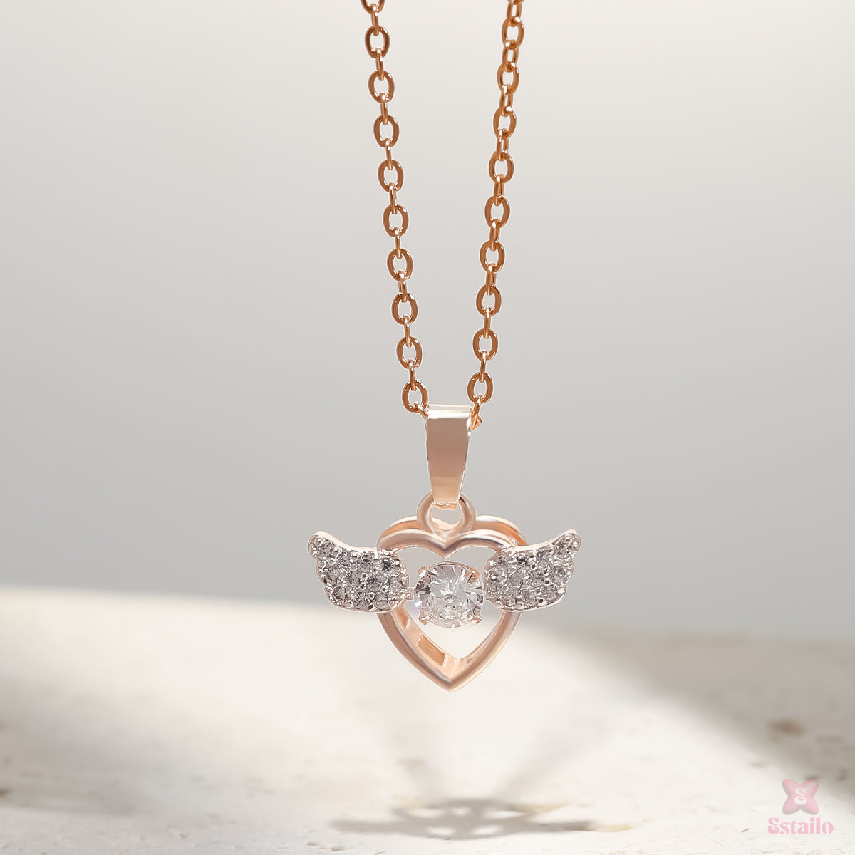Angel Wings Heart Neckpiece