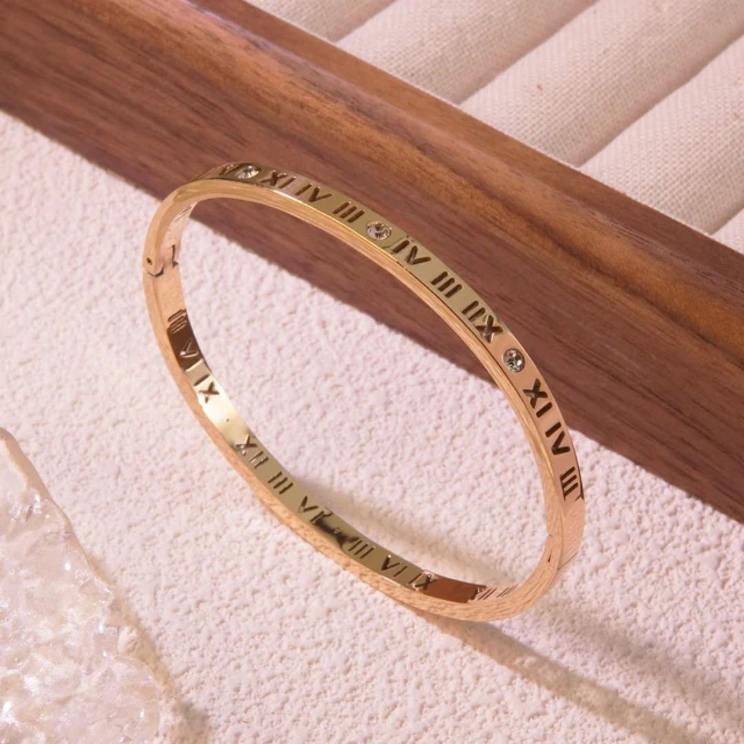 Roman Numeral Cuff Bracelet