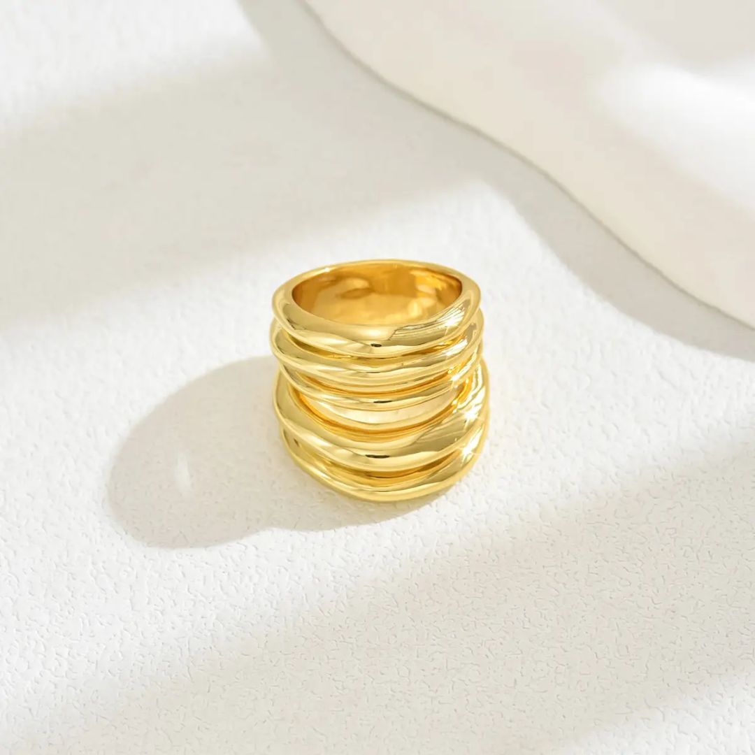 Golden Wave Ring