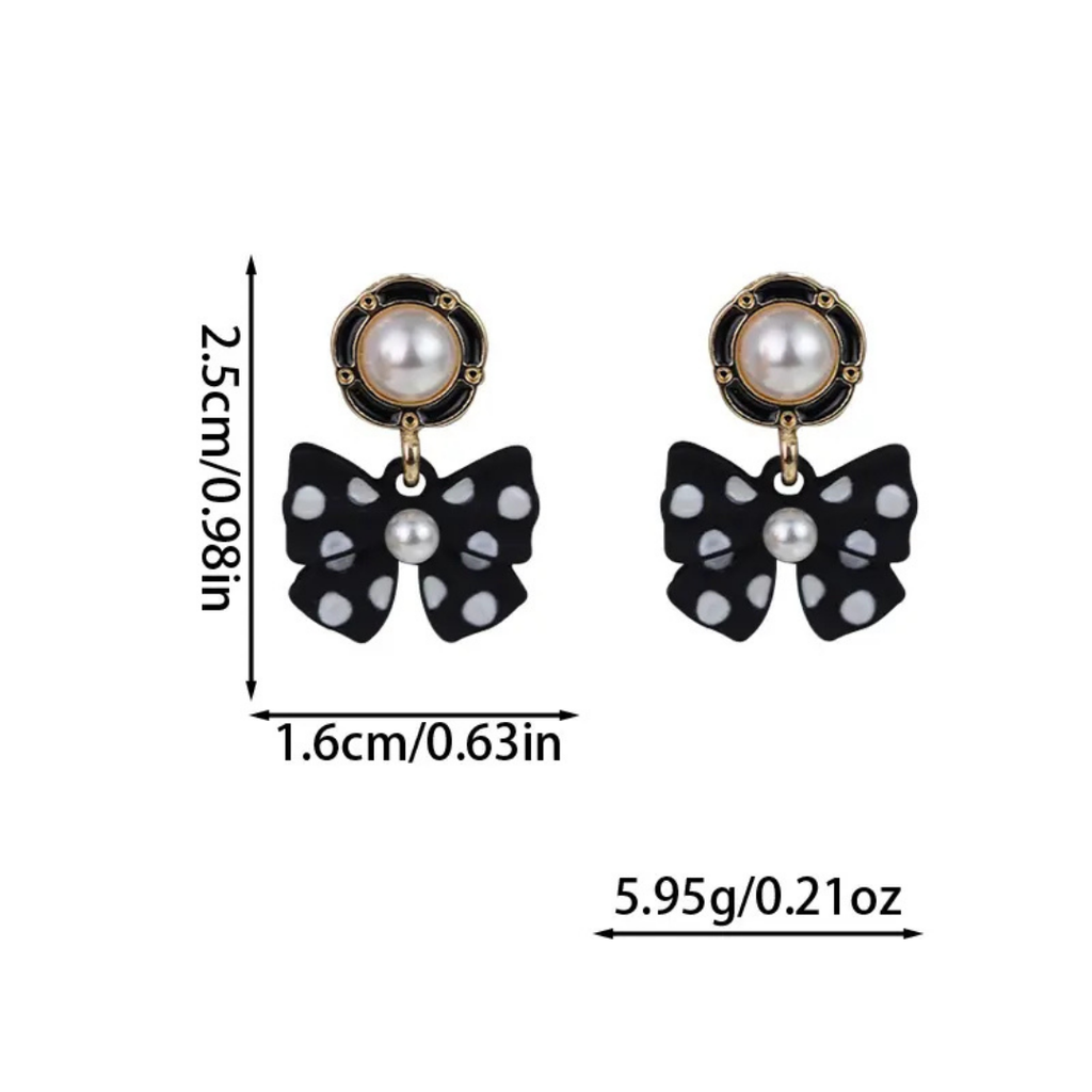 PolkaPearl Bow Earring