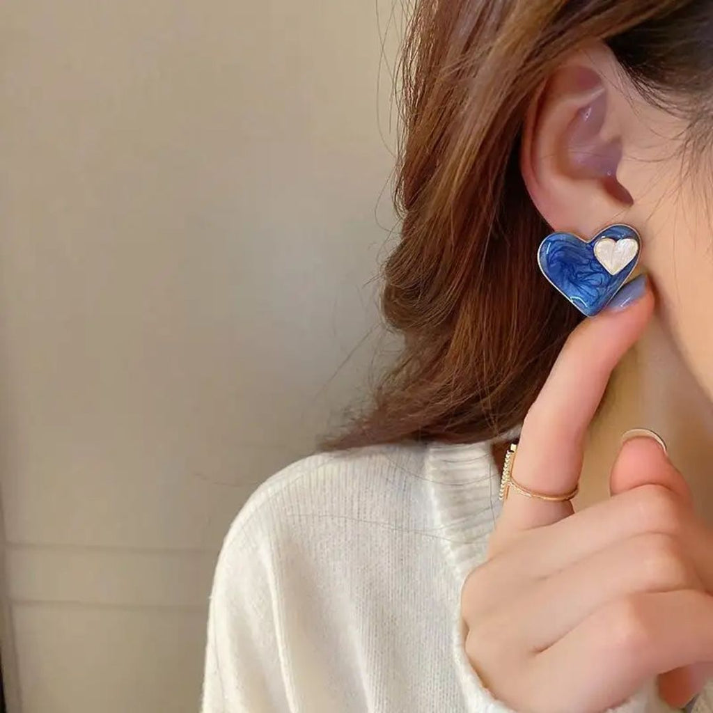 Blue Bliss Hoops Earrings
