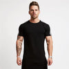 Men's Gym tshirt Men Running Sport T-shirt Fitness Bodybuilding Cotton Slim Tee shirt Tops Summer Male Jogging Training Clothing