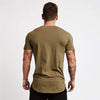 Men's Gym tshirt Men Running Sport T-shirt Fitness Bodybuilding Cotton Slim Tee shirt Tops Summer Male Jogging Training Clothing