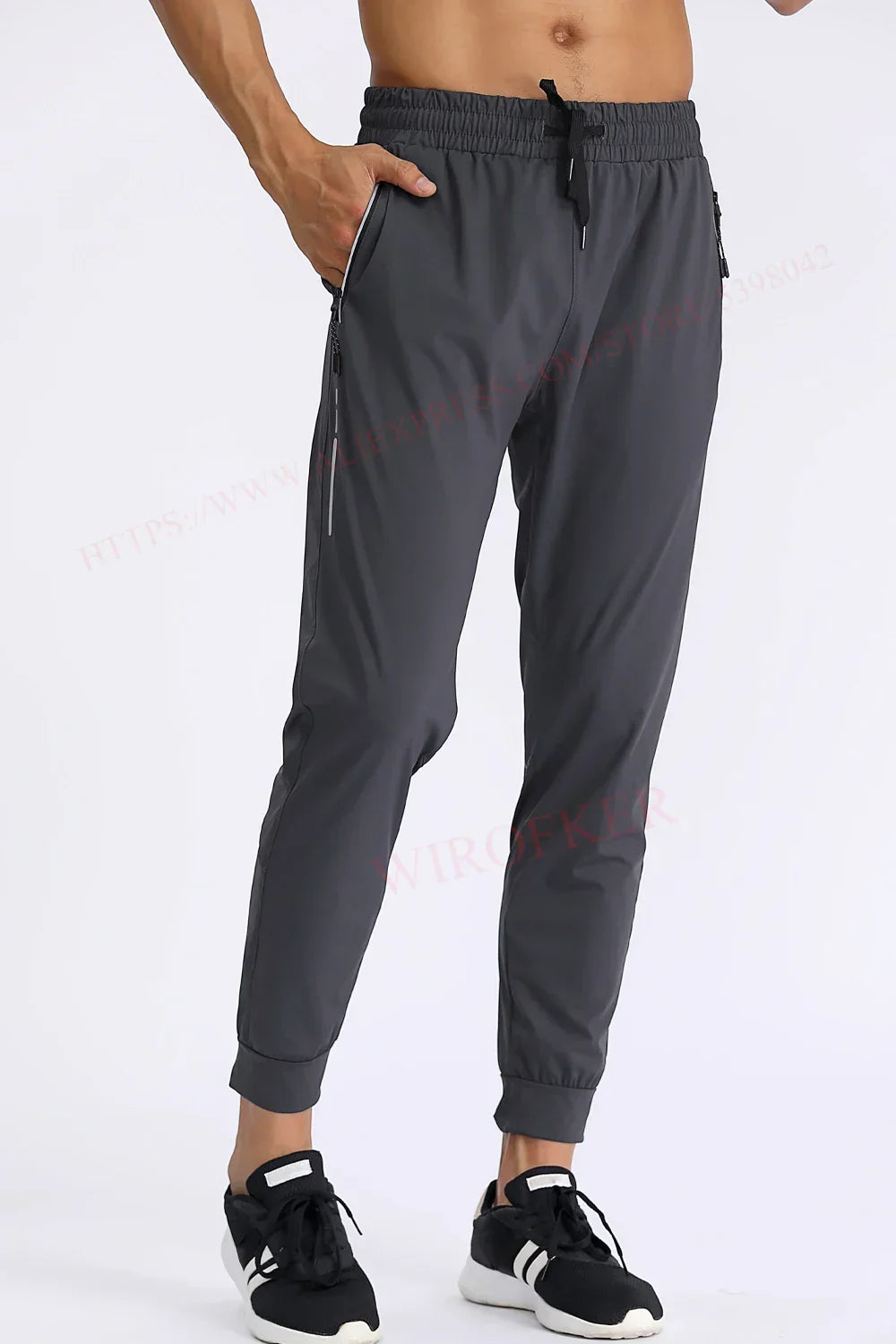 Gym Sweatpants Man Thin Fitness Trousers Slim Fit Quick Dry Running Long Pants Elastic Men Workout Pant