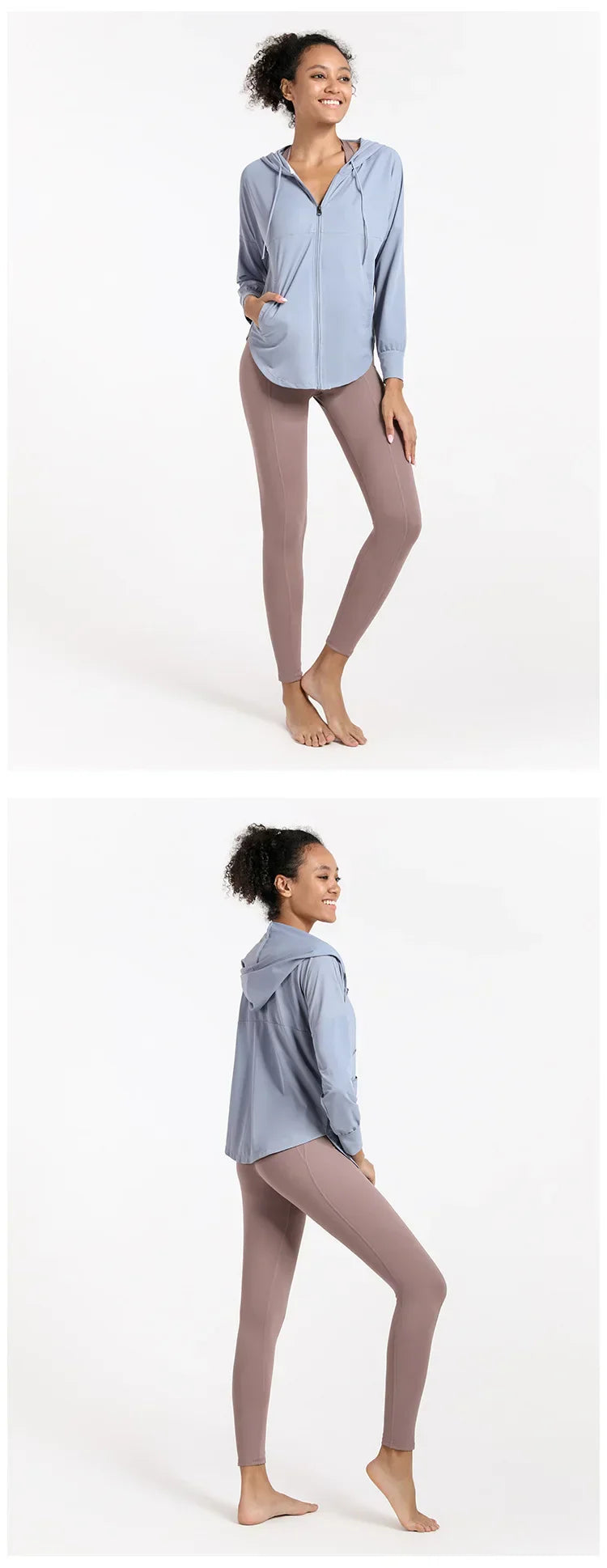 Summer Women Sport Jacket Thin Loose Zipper Yoga Coat Sun-Protective Clothes Top Fitness Running Hoodies Gym Workout Sweatshirts