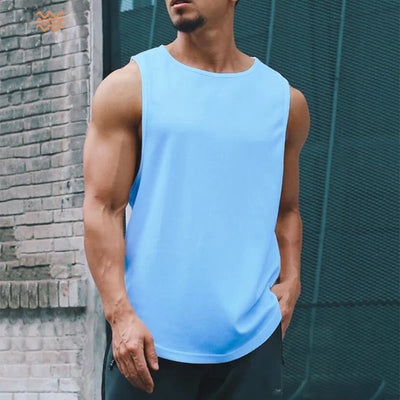 Gym Tank Top Men Mesh Quick Dry Bodybuilding Sleeveless Shirt Fitness Singlets Basketball Sportswear Muscle Vest Summer Clothing