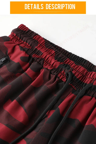 Men Gym Shorts 2021 New Camouflage Quick Dry Marathon Shorts Loose Fitness Casual Training Short Pant Male Workout Running Short