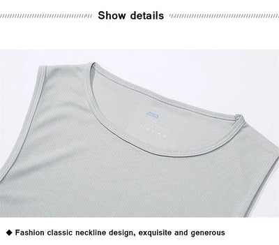 Gym Tank Top Men Mesh Quick Dry Bodybuilding Sleeveless Shirt Fitness Singlets Basketball Sportswear Muscle Vest Summer Clothing
