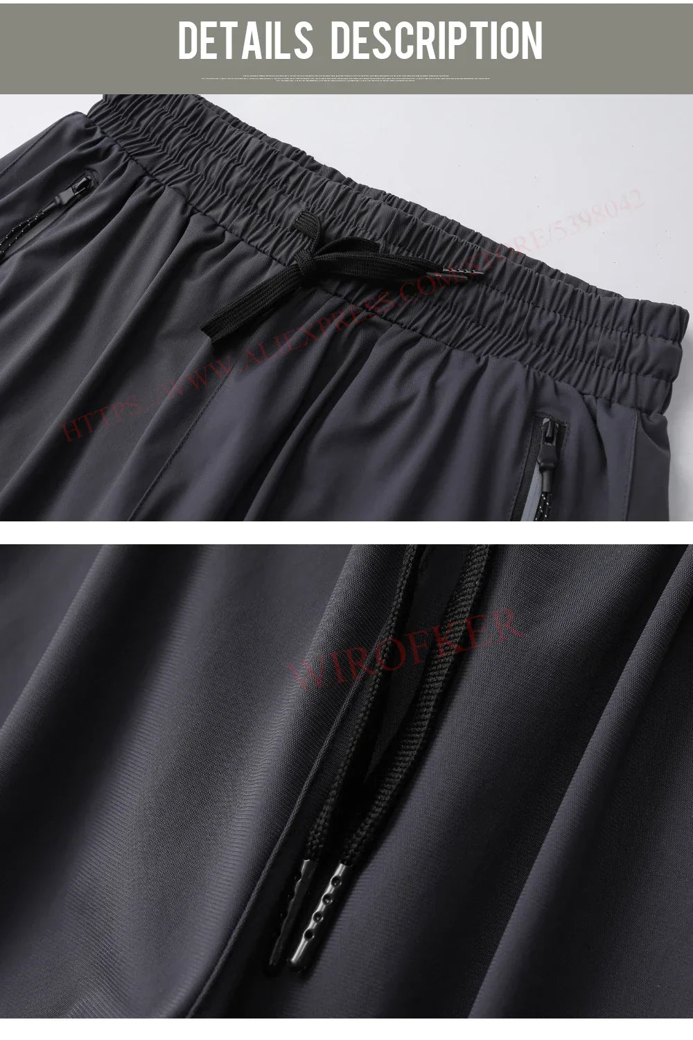 Gym Sweatpants Man Thin Fitness Trousers Slim Fit Quick Dry Running Long Pants Elastic Men Workout Pant