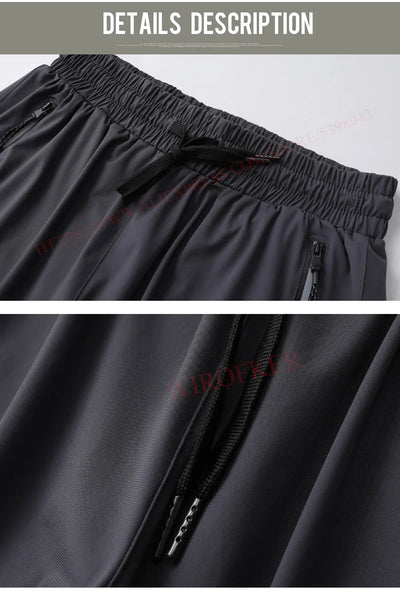 Gym Sweatpants Man Thin Fitness Trousers Slim Fit Quick Dry Running Long Pants Elastic Men Workout Pant