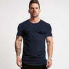 Men's Gym tshirt Men Running Sport T-shirt Fitness Bodybuilding Cotton Slim Tee shirt Tops Summer Male Jogging Training Clothing