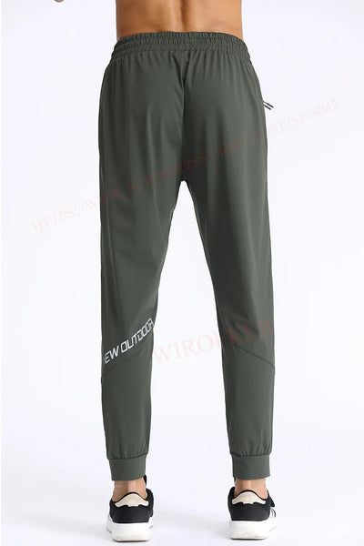 Gym Sweatpants Man Thin Fitness Trousers Slim Fit Quick Dry Running Long Pants Elastic Men Workout Pant