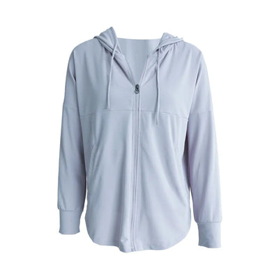 Summer Women Sport Jacket Thin Loose Zipper Yoga Coat Sun-Protective Clothes Top Fitness Running Hoodies Gym Workout Sweatshirts