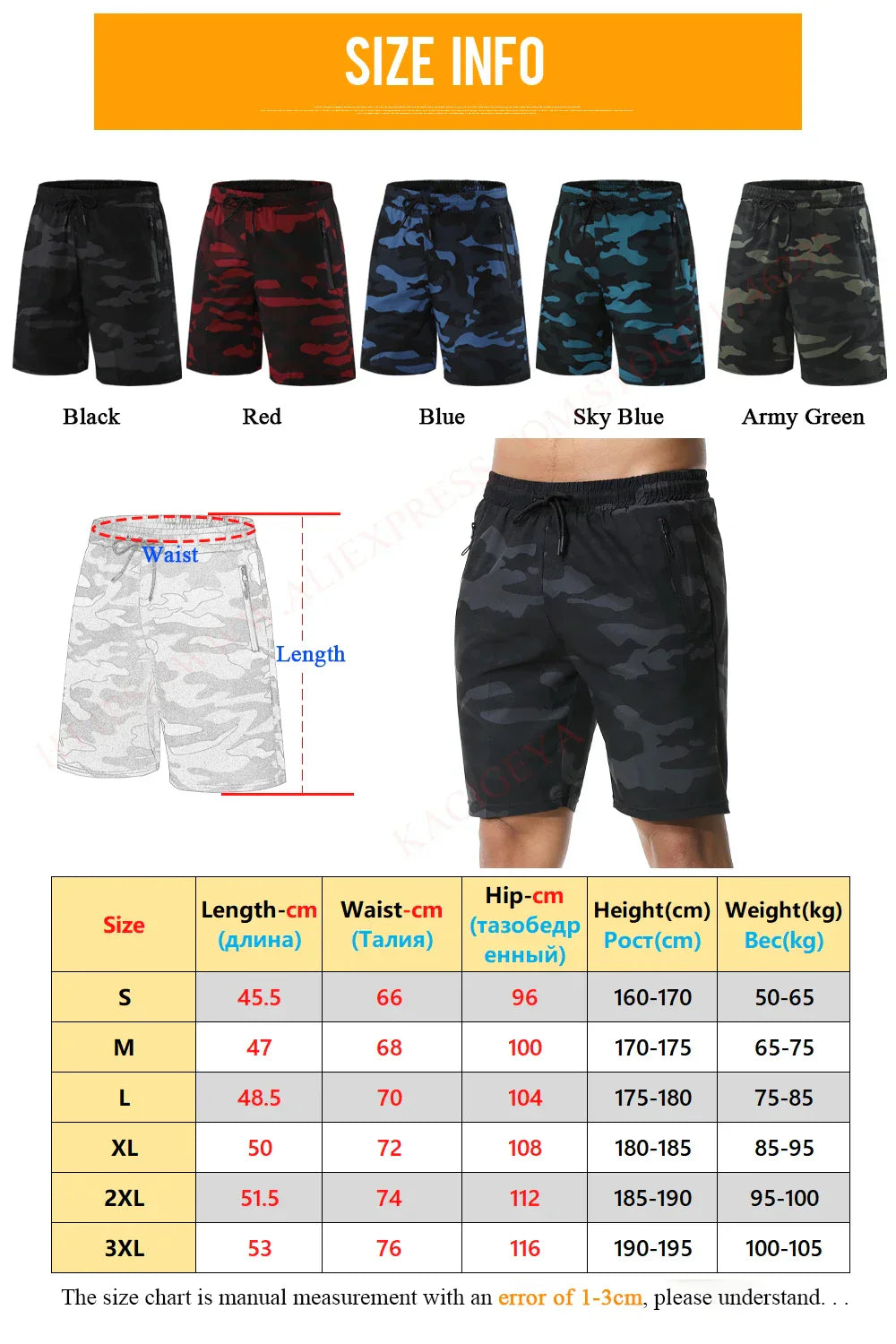 Men Gym Shorts 2021 New Camouflage Quick Dry Marathon Shorts Loose Fitness Casual Training Short Pant Male Workout Running Short