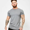 Men's Gym tshirt Men Running Sport T-shirt Fitness Bodybuilding Cotton Slim Tee shirt Tops Summer Male Jogging Training Clothing