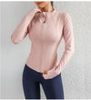Women Yoga jacket Gym Wear zipper long sleeve fitness woman Jackets Coat