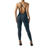 Jumpsuit Women One-piece Outfit  Sleeveless Square Neck  Bodysuit  Casual Streetwear Playsuits Sport Fitness Jumpsuit Women