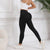 Women's Yoga Leggings with Work-Style Pockets Black Tight-Fit Sports Base Layer Fitness Pants for Gym Workout and Daily We