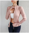Women Yoga jacket Gym Wear zipper long sleeve fitness woman Jackets Coat