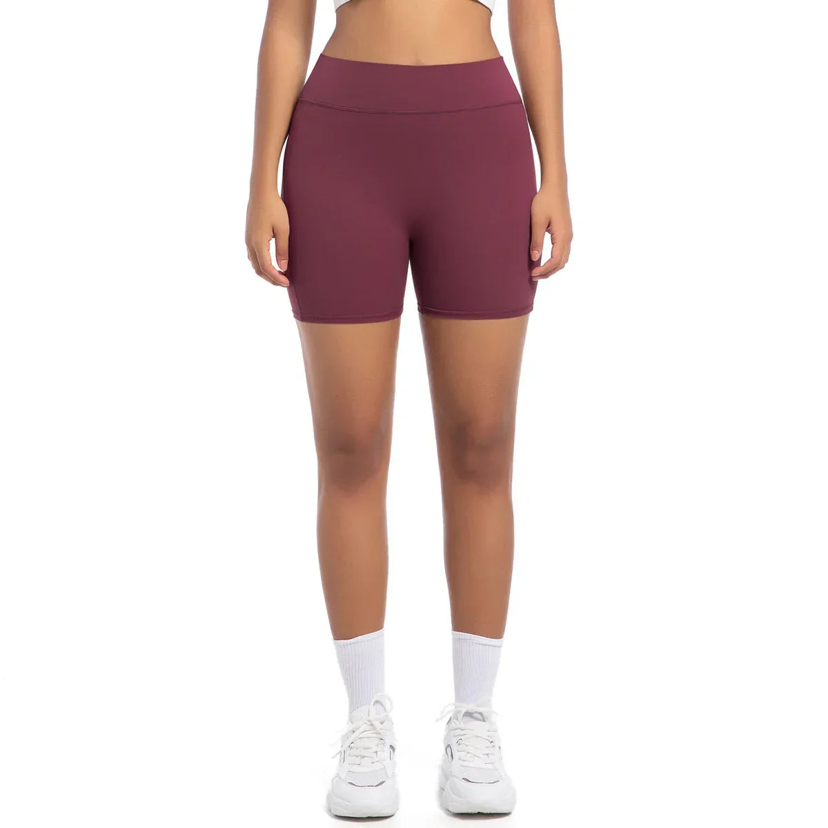Womens Workout Shorts with Pockets Scrunch Butt Gym Biker Shorts High Waisted Booty Cargo Pants Yoga Running Leggings Activewear