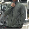 New Men Fitness Running Jacket Spring and Autumn Gym Outerwear Loose Casual Jogging Outdoor Stand-up Collar Tracksuit Sportswear