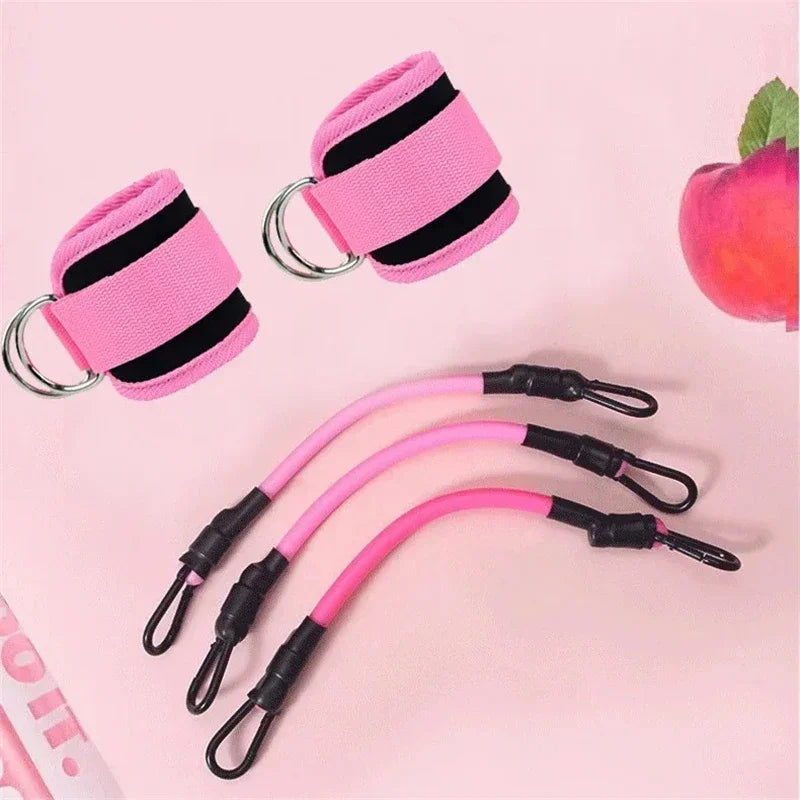 Ankle Straps Resistance Bands Set Fitness Workout Exercise Equipment Ankle Weight Yoga Elastic Fitness Band For Gym Man Woman