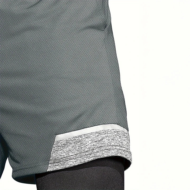 Men's Running Pants 2 in1 Double Layer Training Sweatpants Fitness Men's Jogging Pants Basketball Gym Running Pants Sportswear