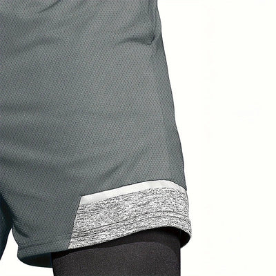 Men's Running Pants 2 in1 Double Layer Training Sweatpants Fitness Men's Jogging Pants Basketball Gym Running Pants Sportswear