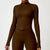 Women's Outdoor Running Fitness Jacket T-shirt Stand Collar Long Sleeve Zipper Yoga Shirts Solid Gym Push Up Workout Tops New