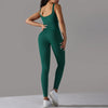 Women's Fitness seamless jumpsuit Solid Color Sports Jumpsuit Fitness Yoga Suit Jumpsuit Set Summer Ribbed Shapewear