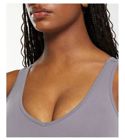 Sports Bra  Seamless Halter Neck Strap Bra Open Back Fitness Yoga Top Bras Support Women Workout Gym Crop Top