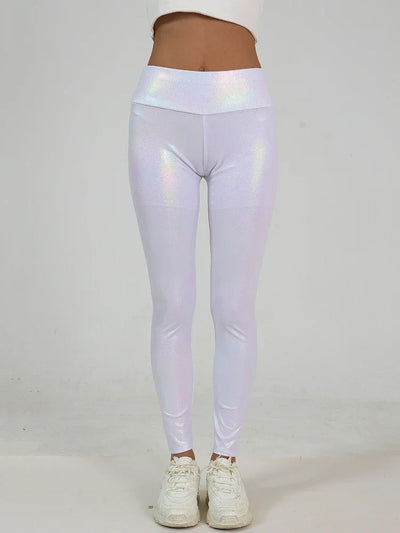 Women's Leggings Bright Leather Gym Sports Tights Sexy Yoga Pants High Waist Push Up Fitness Workout Female Leggings Sportswear