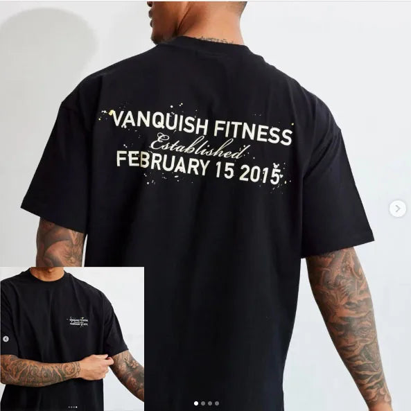 2025 Men's and Women's Fitness Short-sleeved T-shirts, Loose Cotton Round-neck T-shirts, Trendy and Fashionable
