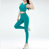 Women's sports fitness suit yoga running shock bra underwear slim leg lift hip tight base nine minutes trousers