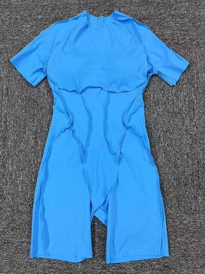 Short Jumpsuit Gym Clothes For Women Sportswear Fitness Overalls Backless Scrunch Booty Yoga Suit Sports Set Outfit