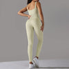 Women's Fitness seamless jumpsuit Solid Color Sports Jumpsuit Fitness Yoga Suit Jumpsuit Set Summer Ribbed Shapewear