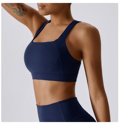 Women Cross Strap Sports Bra Top Women Push Up Sport Bra Yoga Gym Crop Top Brassiere Fitness Top Sport Bra Breathable Bras