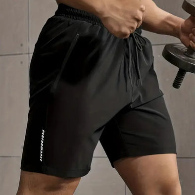 Gym Fitness Shorts Men Workout Running Cycling Quick Drying Breathable Drawstring Sports Shorts Outdoor Running Short Pants