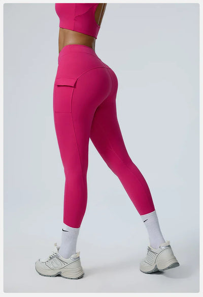 Sports Leggings For Women High Waist impact Leggings Workout Fitness Tights Athletic Wear Yoga Pants With Pocket Gym Clothing