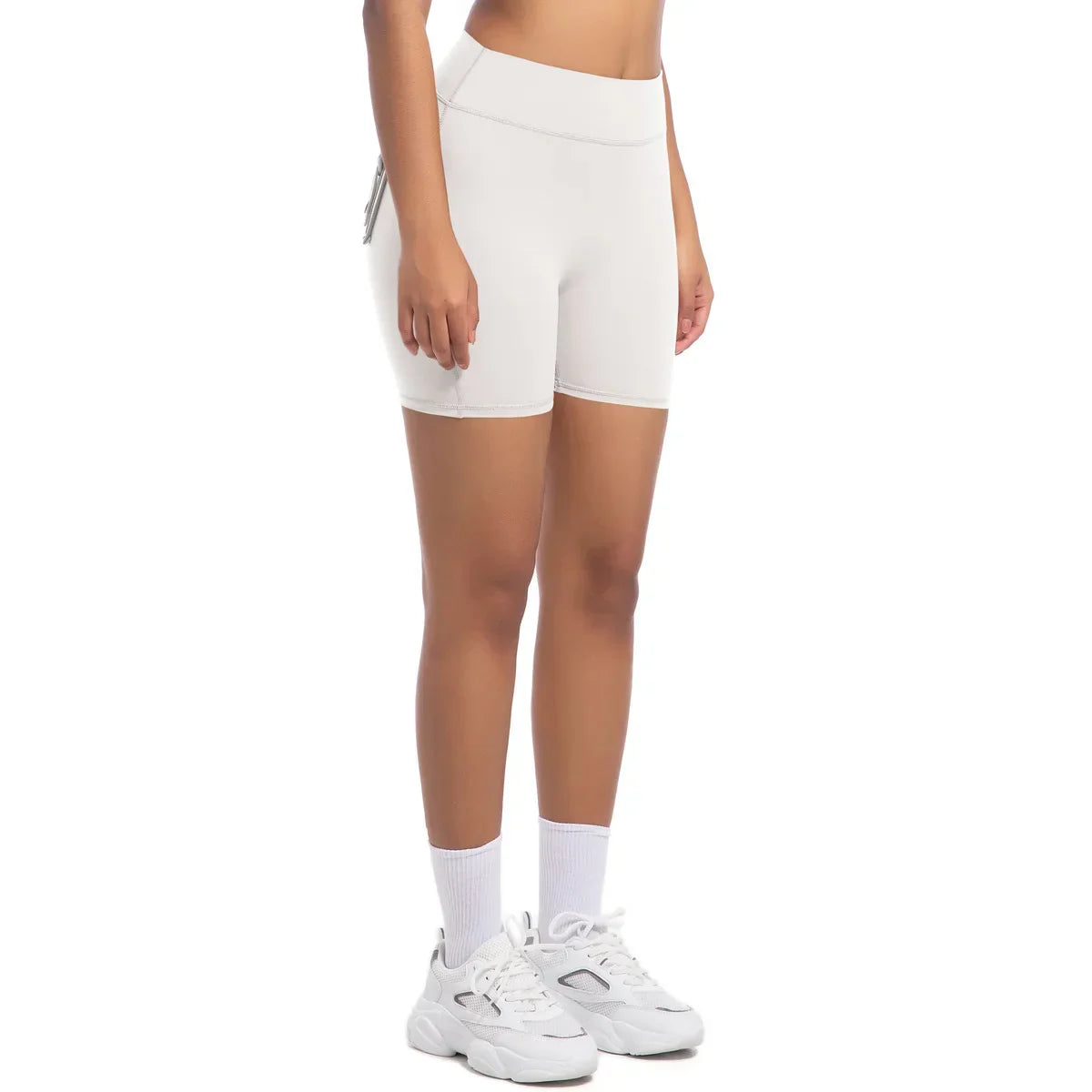 Womens Workout Shorts with Pockets Scrunch Butt Gym Biker Shorts High Waisted Booty Cargo Pants Yoga Running Leggings Activewear