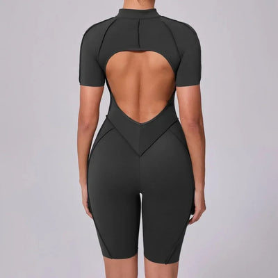 Women‘s Sports Jumpsuits Sets Fitness Combination impact bodysuit Shorts Outdoors Gym Workout Sexy Sports Jumpsuit kit Clothes