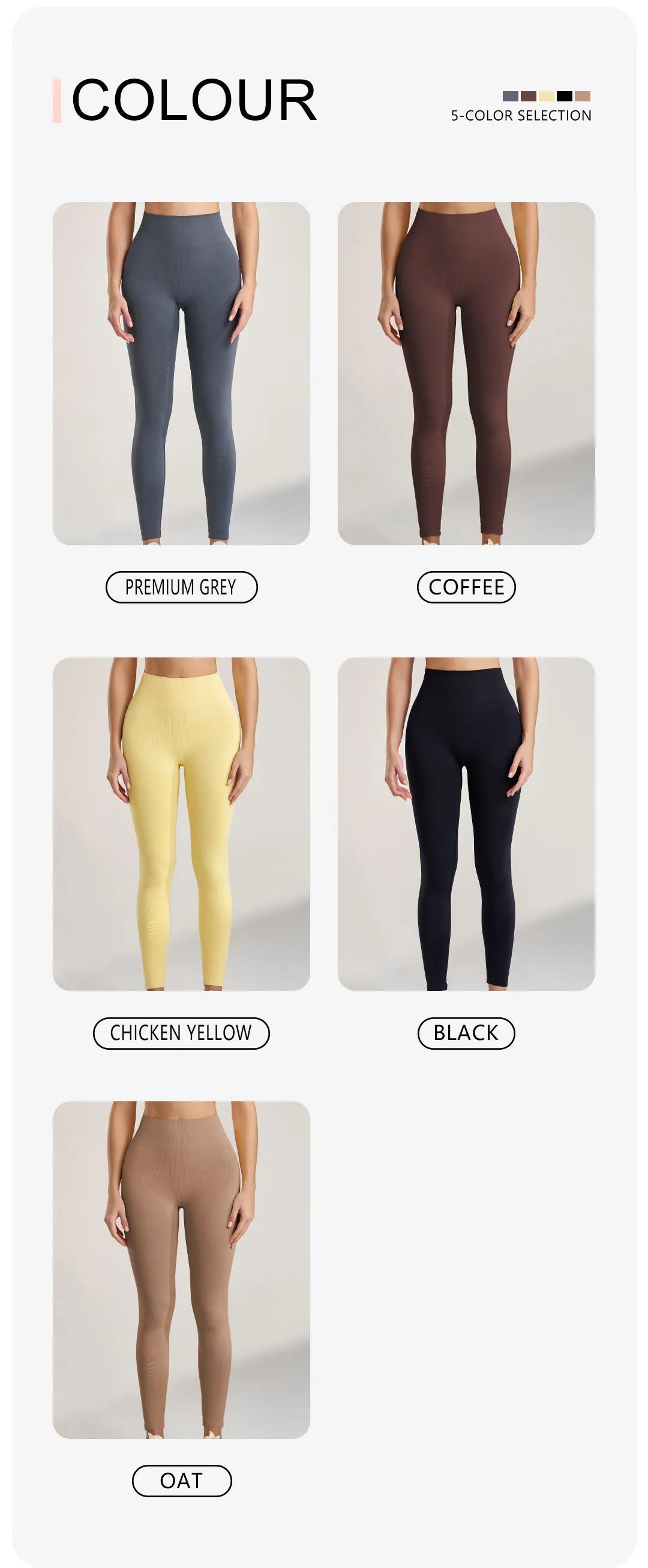 Women's Sports Fitness Leggings Seamless High Waist Stretch Solid Color Yoga Leggings Training Running Gym Quick Dry Breathable