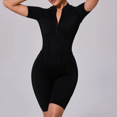 Women‘s Sports Jumpsuits Sets Fitness Combination impact bodysuit Shorts Outdoors Gym Workout Sexy Sports Jumpsuit kit Clothes