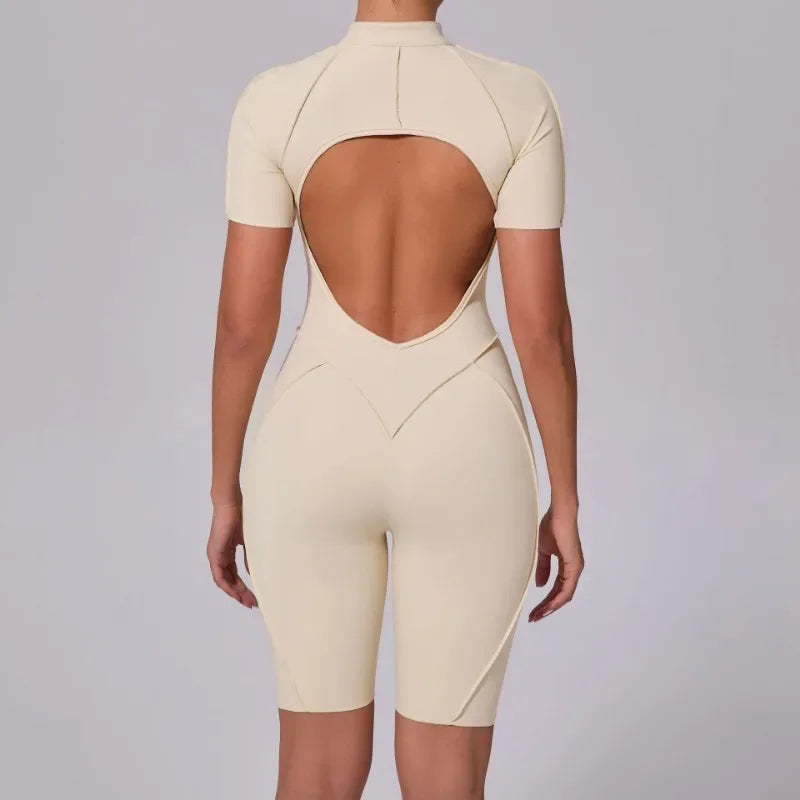 Women‘s Sports Jumpsuits Sets Fitness Combination impact bodysuit Shorts Outdoors Gym Workout Sexy Sports Jumpsuit kit Clothes