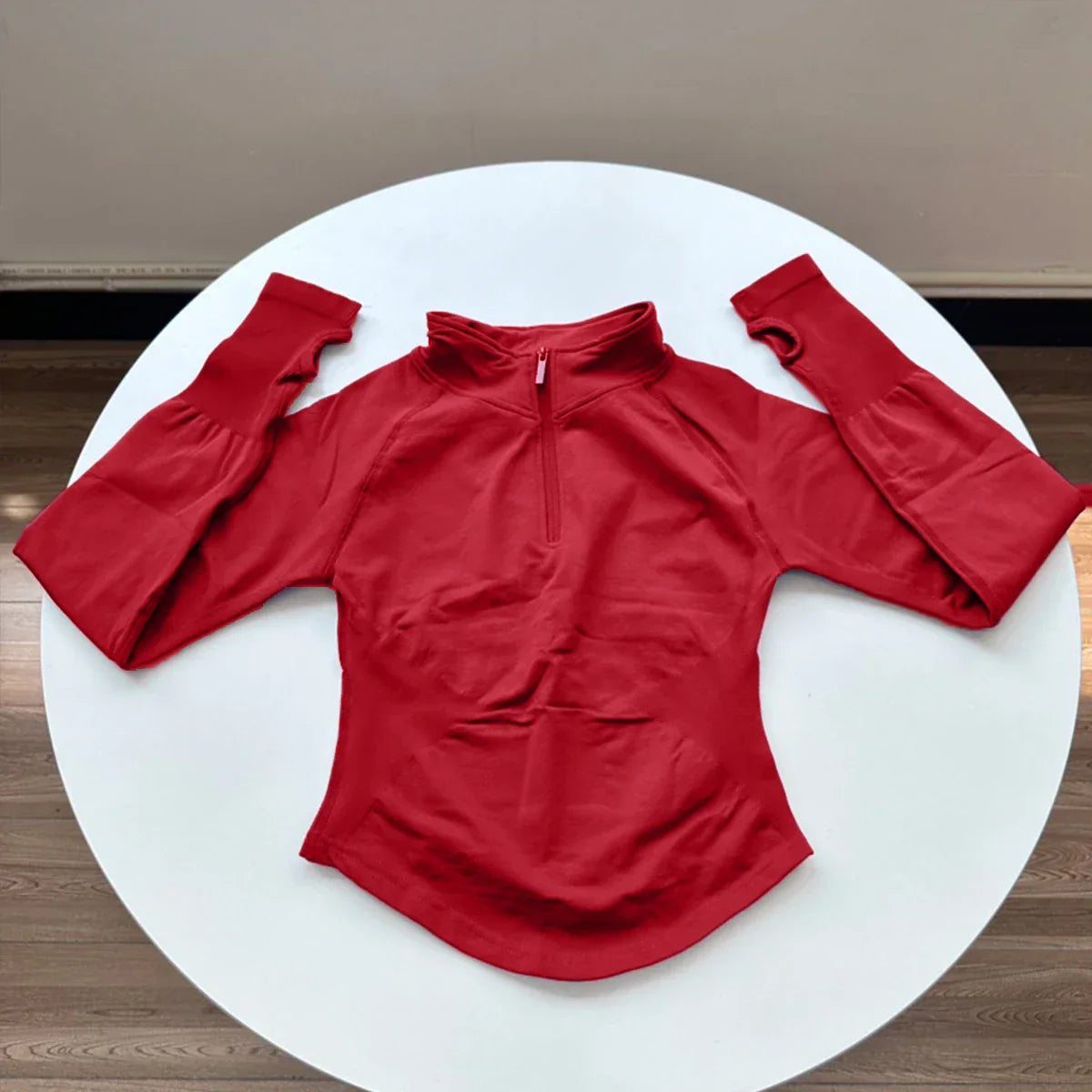 Half Zippy Jacket Women Running Long Sleeves Gym Coats Sports Shirts Gym Fitness Workout Pilates Clothes