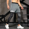 Men's Running Pants 2 in1 Double Layer Training Sweatpants Fitness Men's Jogging Pants Basketball Gym Running Pants Sportswear