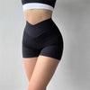 Women's fitness shorts  high-waisted buttock-lifting  tight  quick-drying  sporty yoga three-quarter shorts