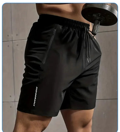 Gym Fitness Shorts Men Workout Running Cycling Quick Drying Breathable Drawstring Sports Shorts Outdoor Running Short Pants