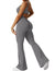 Women Gym Set Training Yoga Suit Sportswear Sports Jumpsuit Fitness Rompers Stretch Female High Waist  Seamless Flare Pants