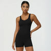 Women Fitness Jumpsuit Sleeveless Shorts Set Tank Top Yoga Gym Activewear Training Running Jumpsuit